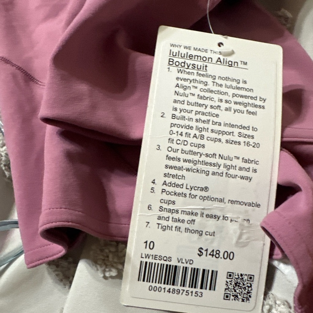 Lululemon Align mauve One-Piece bodysuit size
10 - Picture 4 of 4